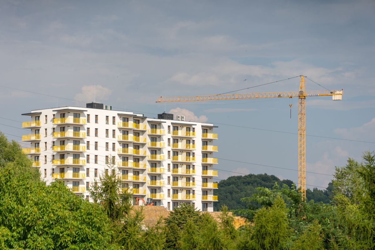 Residential tower under construction